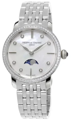 Frederique Constant Slimline Moonphase Ladies Watch Model FC-206MPWD1SD6B